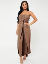 Charger l&#39;image dans la galerie, Love God. Store Women Two-piece Outfits Brown / XS SXY Longline Tube Top Pants Set price
