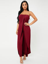 Charger l&#39;image dans la galerie, Love God. Store Women Two-piece Outfits Burgundy / XS SXY Longline Tube Top Pants Set price
