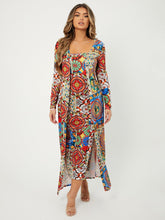 Charger l&#39;image dans la galerie, Love God. Store Women Two-piece Outfits Geo Floral Print Tube Bodycon Dress Coat price
