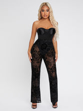 Charger l&#39;image dans la galerie, Love God. Store Women Two-piece Outfits SXY Tube Bustier Bodysuit Mesh Pants Set price
